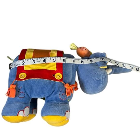 Jellycat Jelly Kitten Book Plush Elephant Book Bells on Feet Button Closure - Picture 16 of 16